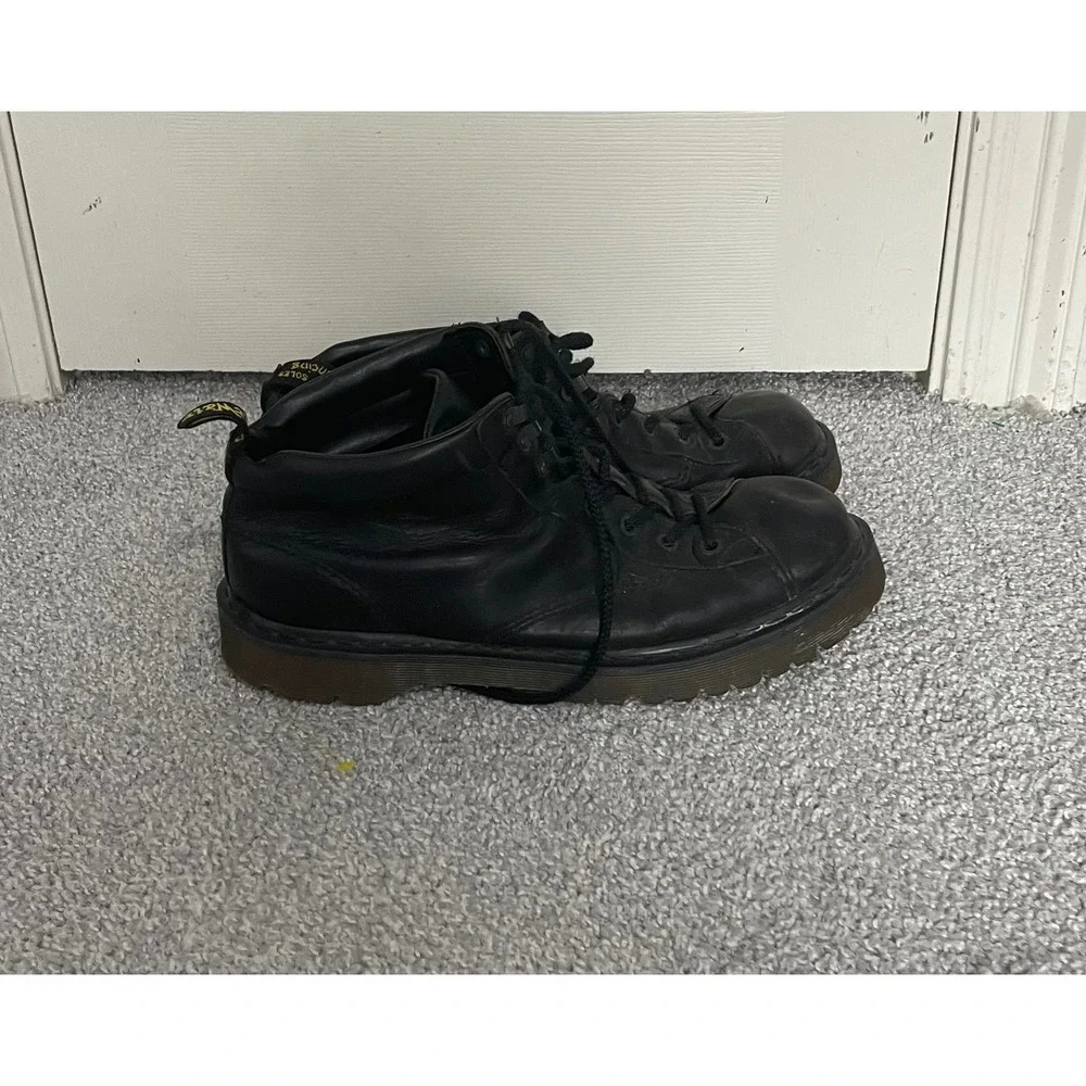 Dr. Martens 8287 Black Leather Ankle Work Boots Mens Size 15 US Lug Sole Gothic